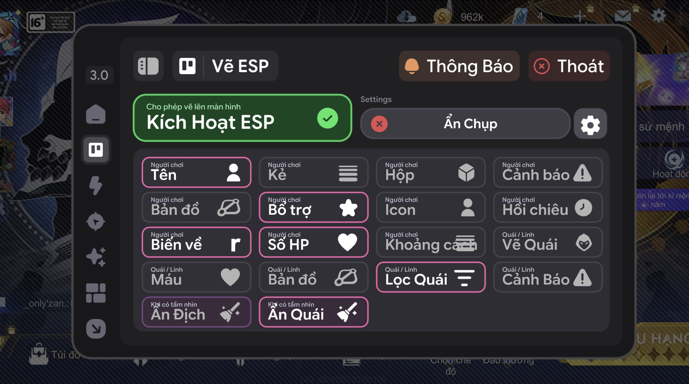 Hack Map Chấp Tố V3.0